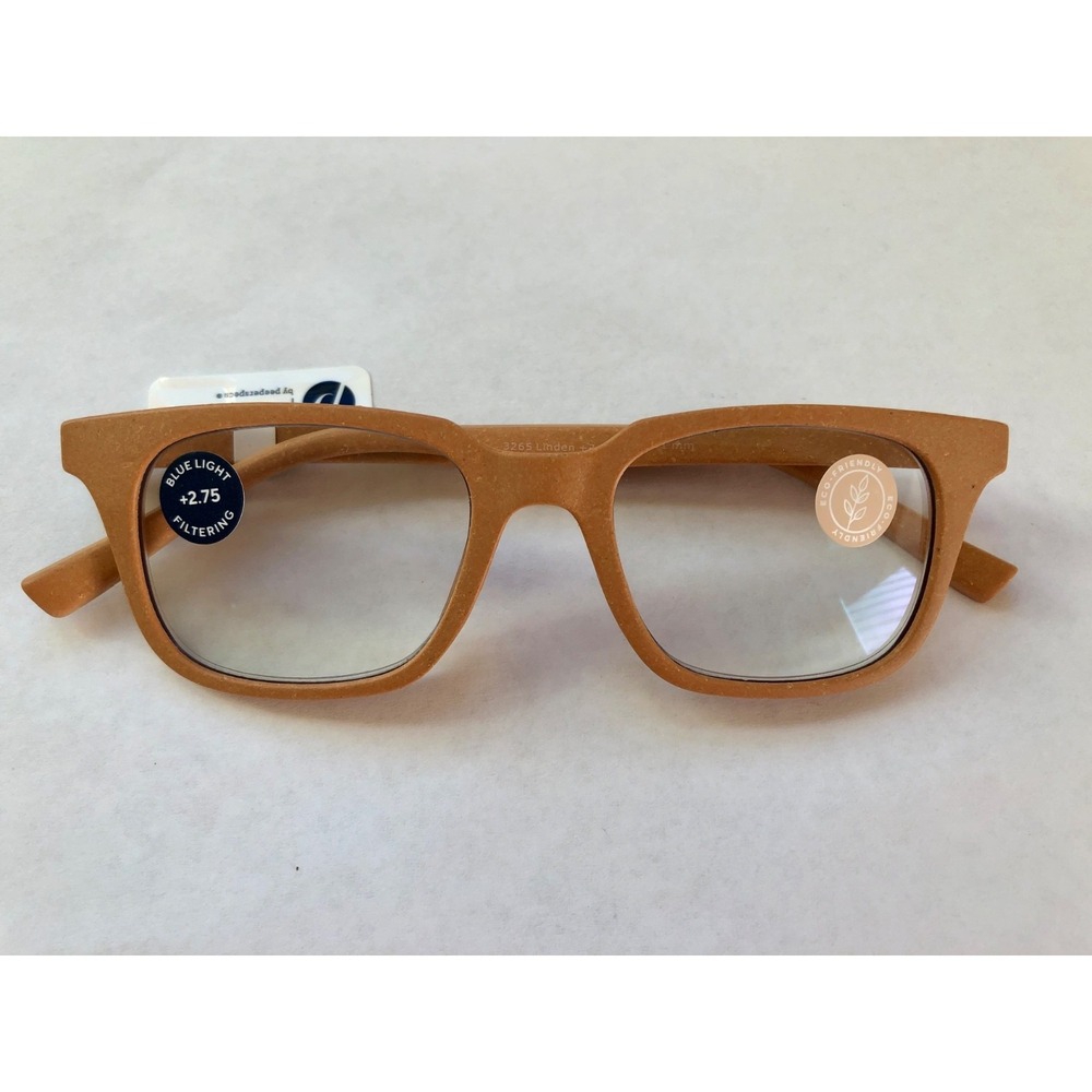 NEW Tan Linden Peepers Blue light Filter Readers +2.75
